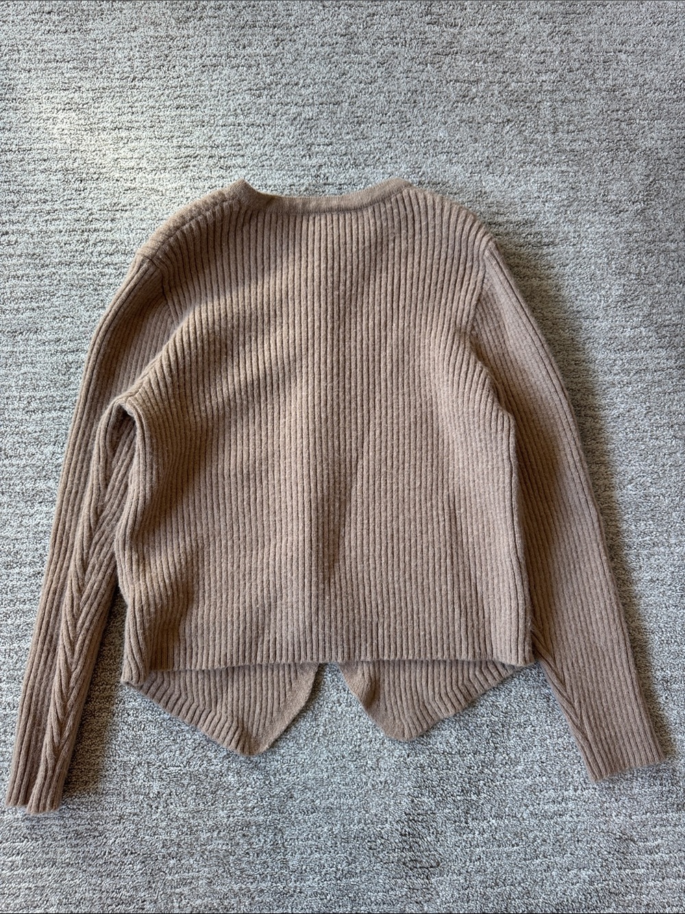 Commense Neutral Ribbed Button-Front Cardigan - brown - Picture 2 of 2